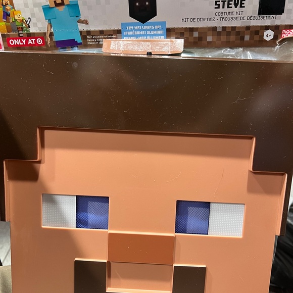 Minecraft Steve Costume kit Mask Shirt one size fits most - Picture 2 of 2
